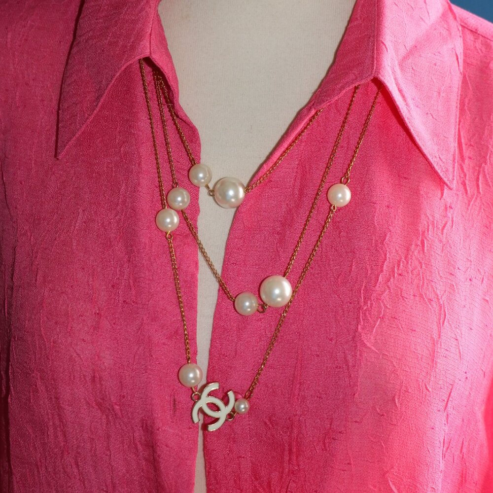 Chanel 76" Long Versatile Necklace From 1 strand to 3